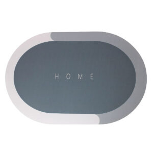 Tapete Superabsorvente de Secagem Rapida Antiderrapante Redondo Cor:Cinza