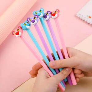 Caneta Em Gel Pantera Cor De Rosa Ponta Fina Kit com 2 Unidades