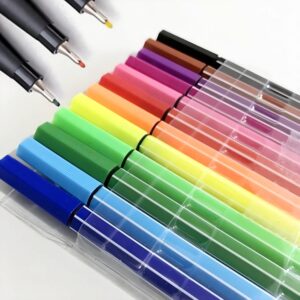 Caneta Fine Line 0.4mm Kit 12 Cores Fengzhengmei 1688-12